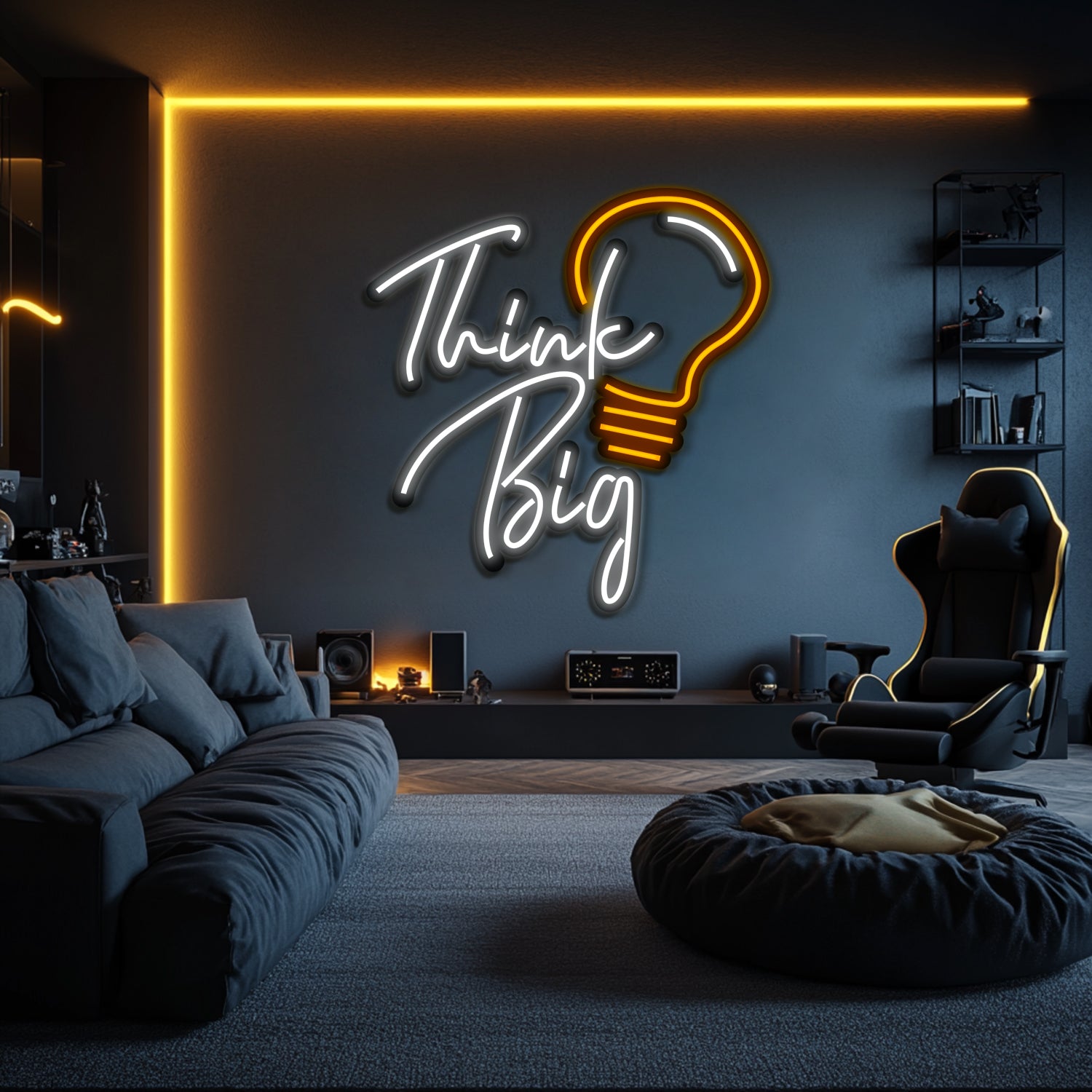 Think Big Metal Neon Wall Art- LN0242