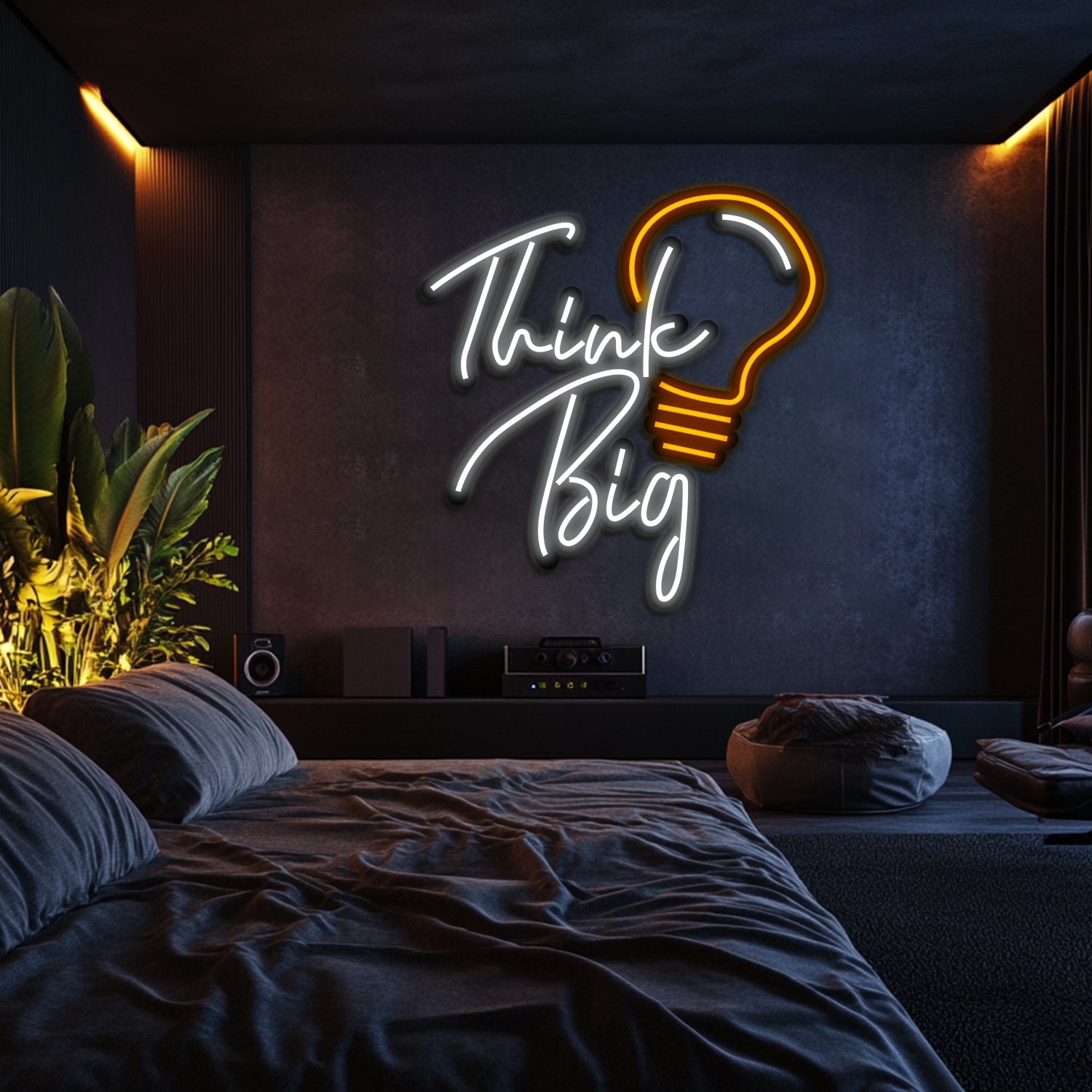 Think Big Metal Neon Wall Art- LN0242