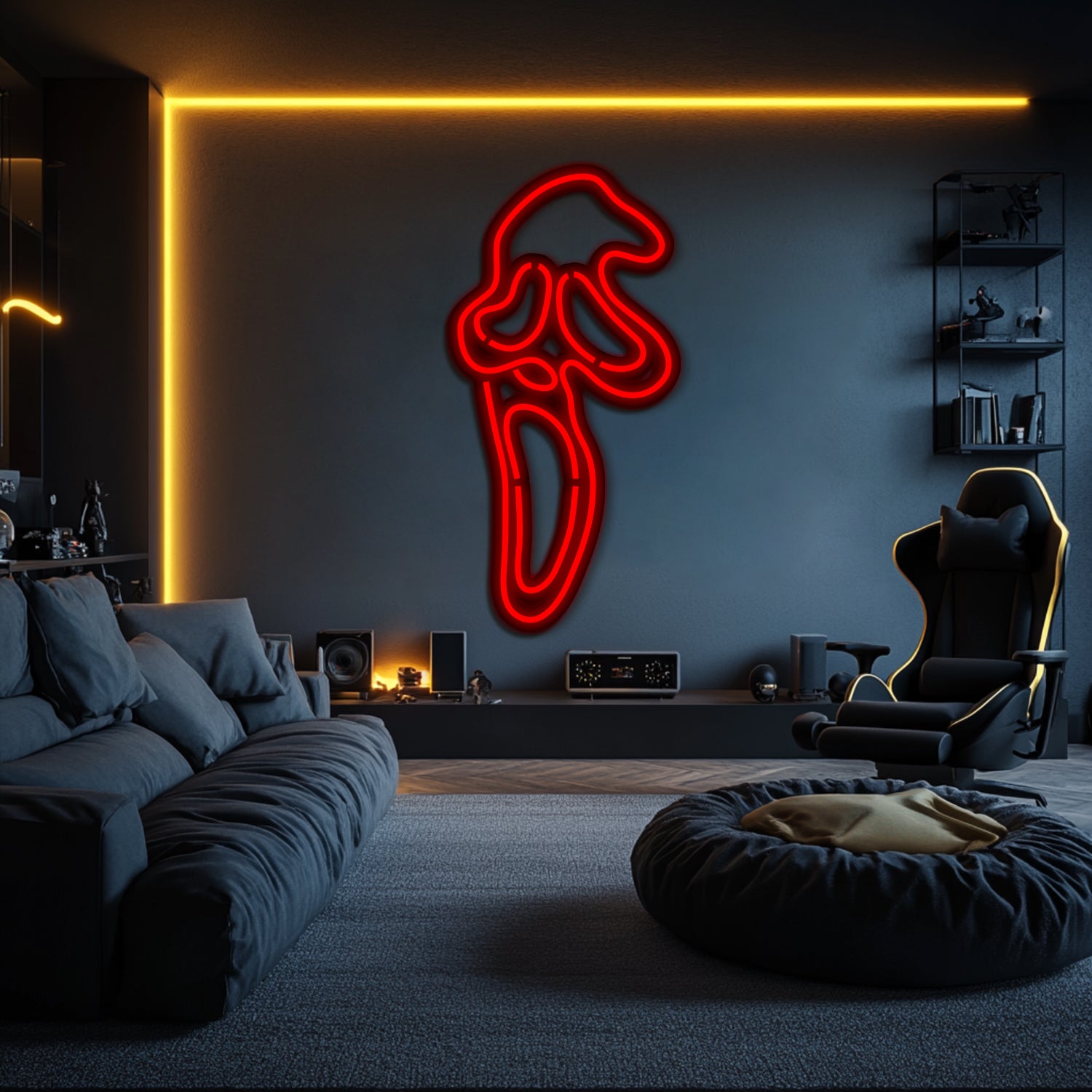 Scream  Metal Neon Wall Art- LN0252