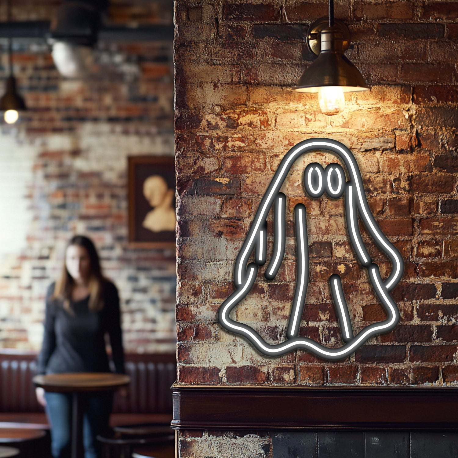 Ghost Metal Neon Wall Art- LN0191