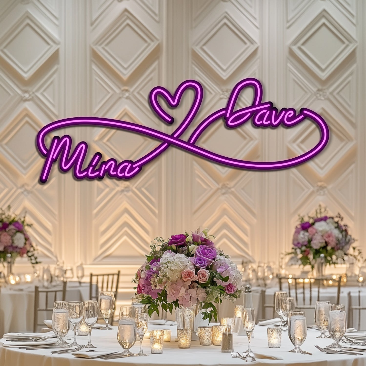 Custom Wedding Metal Neon Wall Art- LN0248