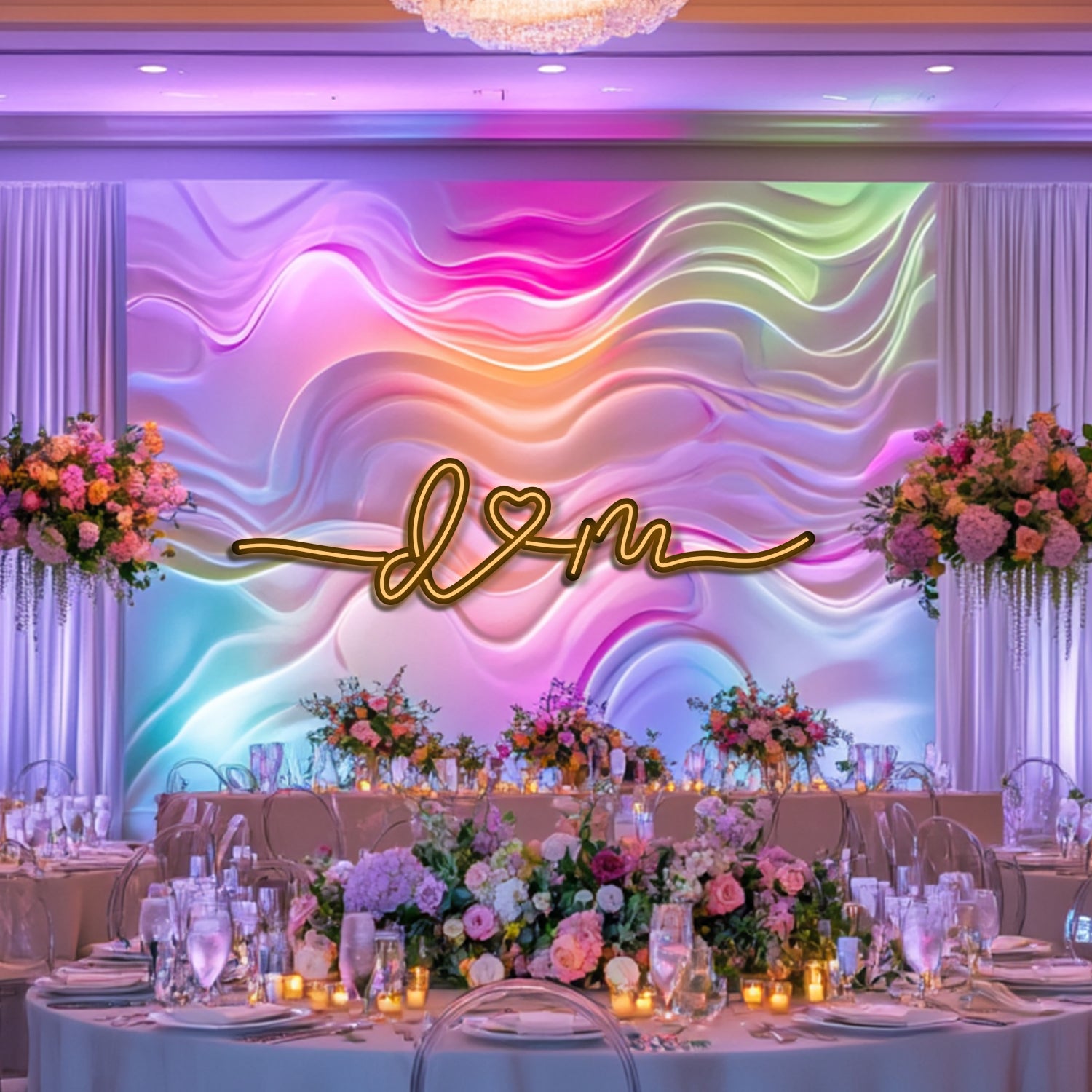 Custom Wedding Metal Neon Wall Art- LN0244