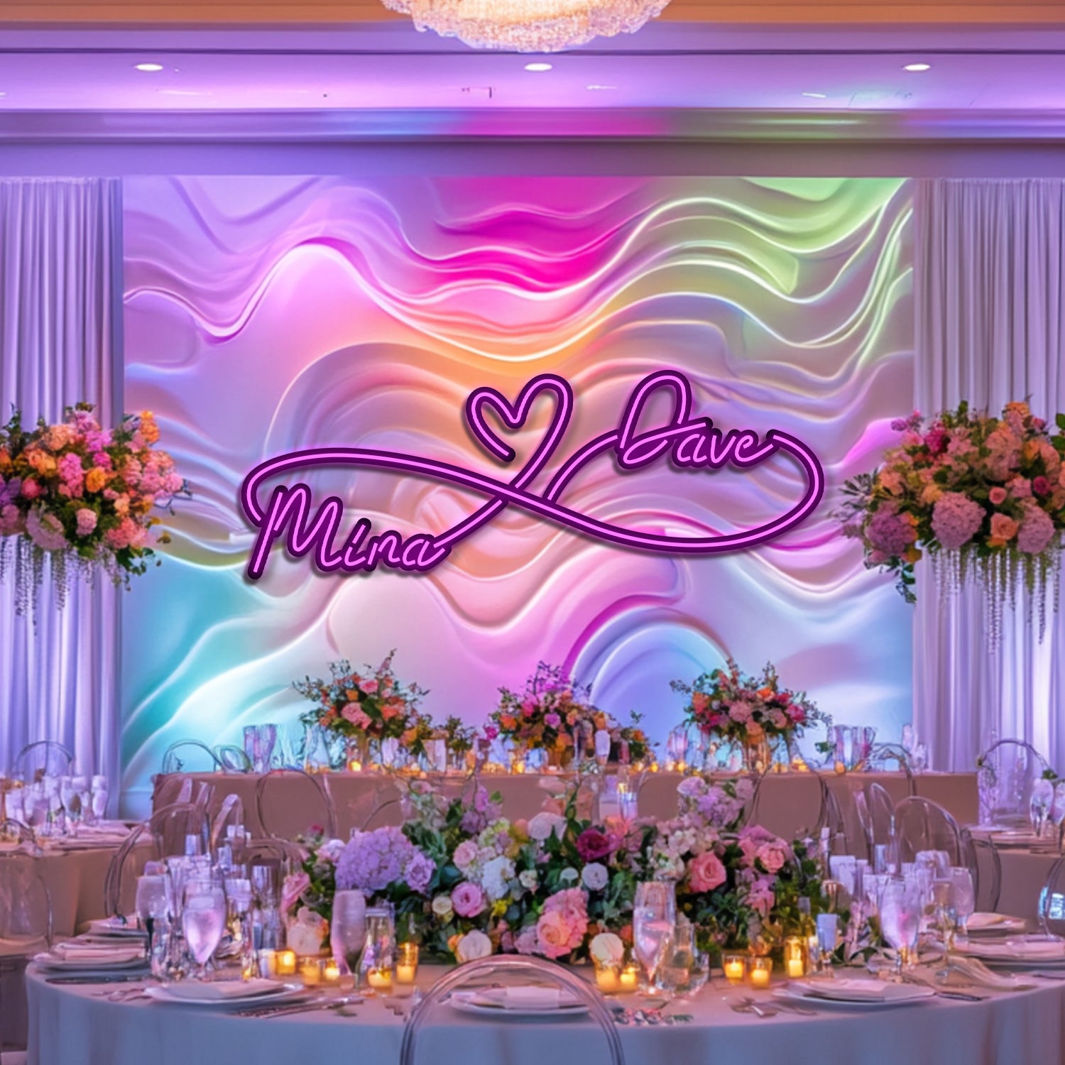 Custom Wedding Metal Neon Wall Art- LN0248