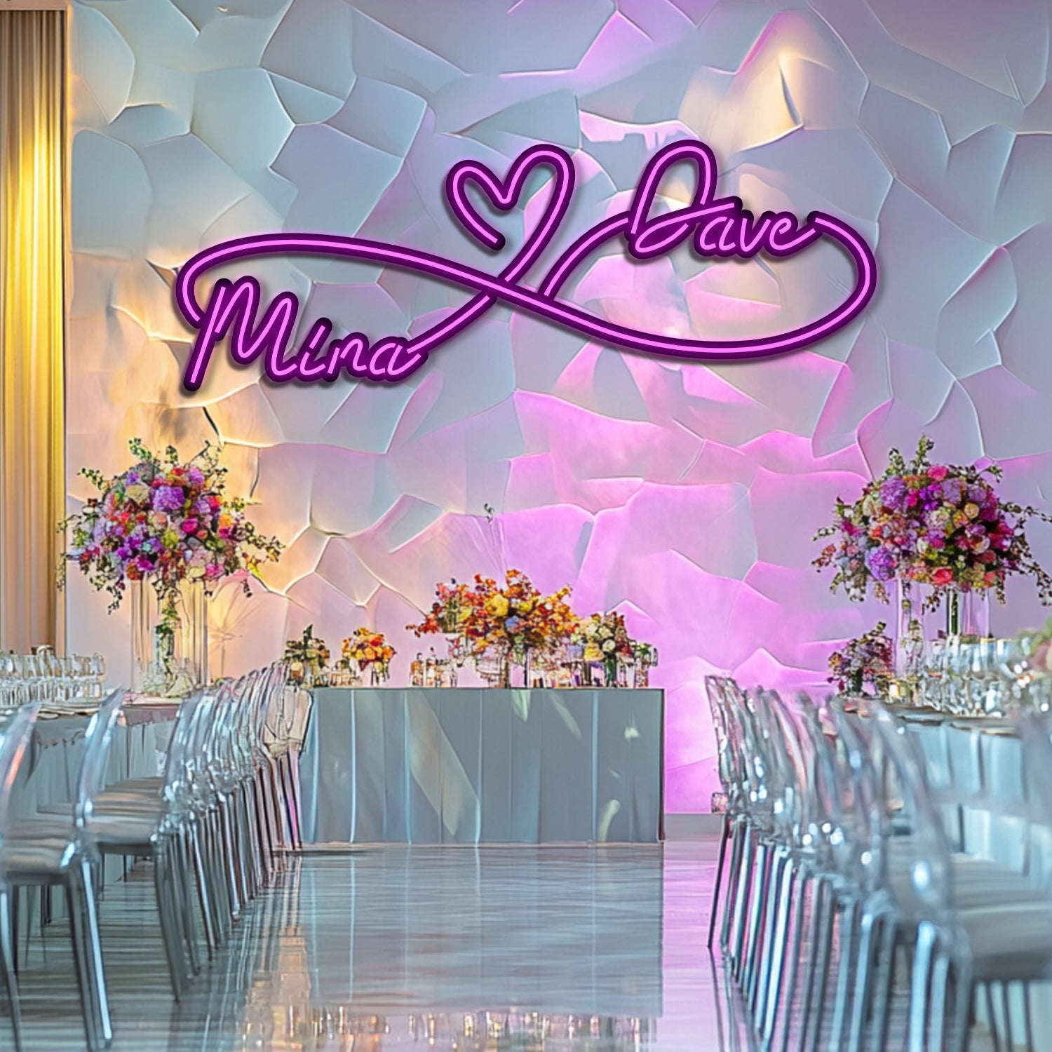 Custom Wedding Metal Neon Wall Art- LN0248