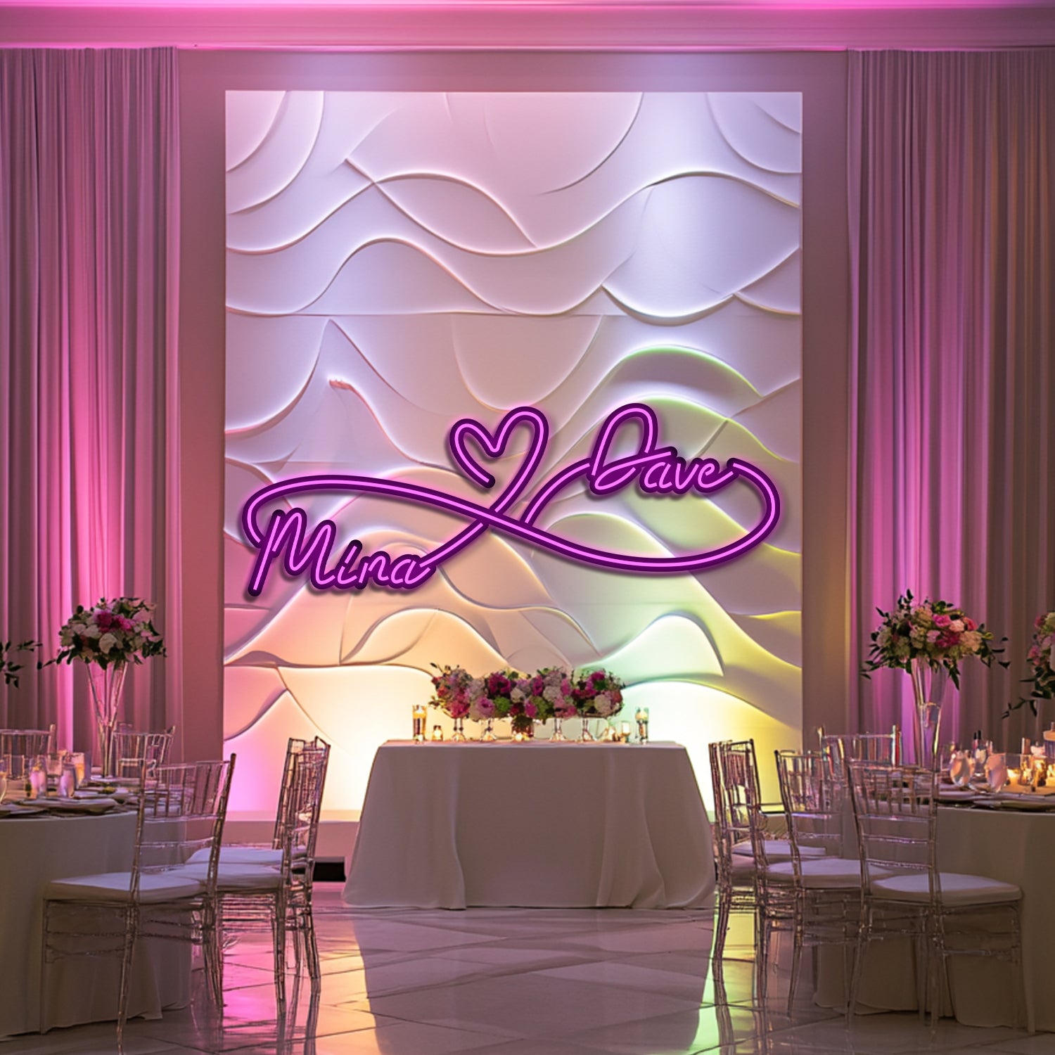 Custom Wedding Metal Neon Wall Art- LN0248