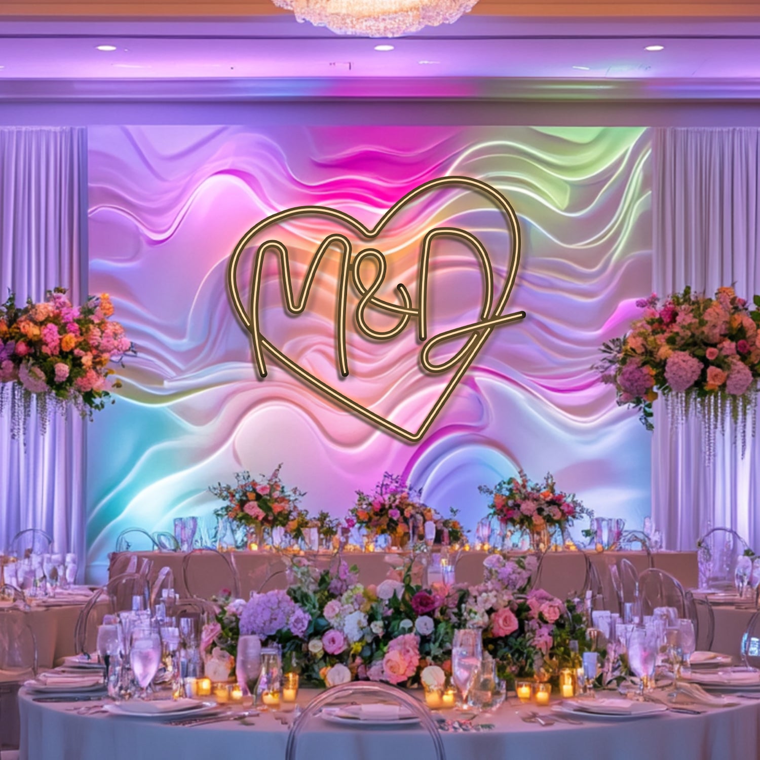 Custom Wedding Metal Neon Wall Art- LN0247