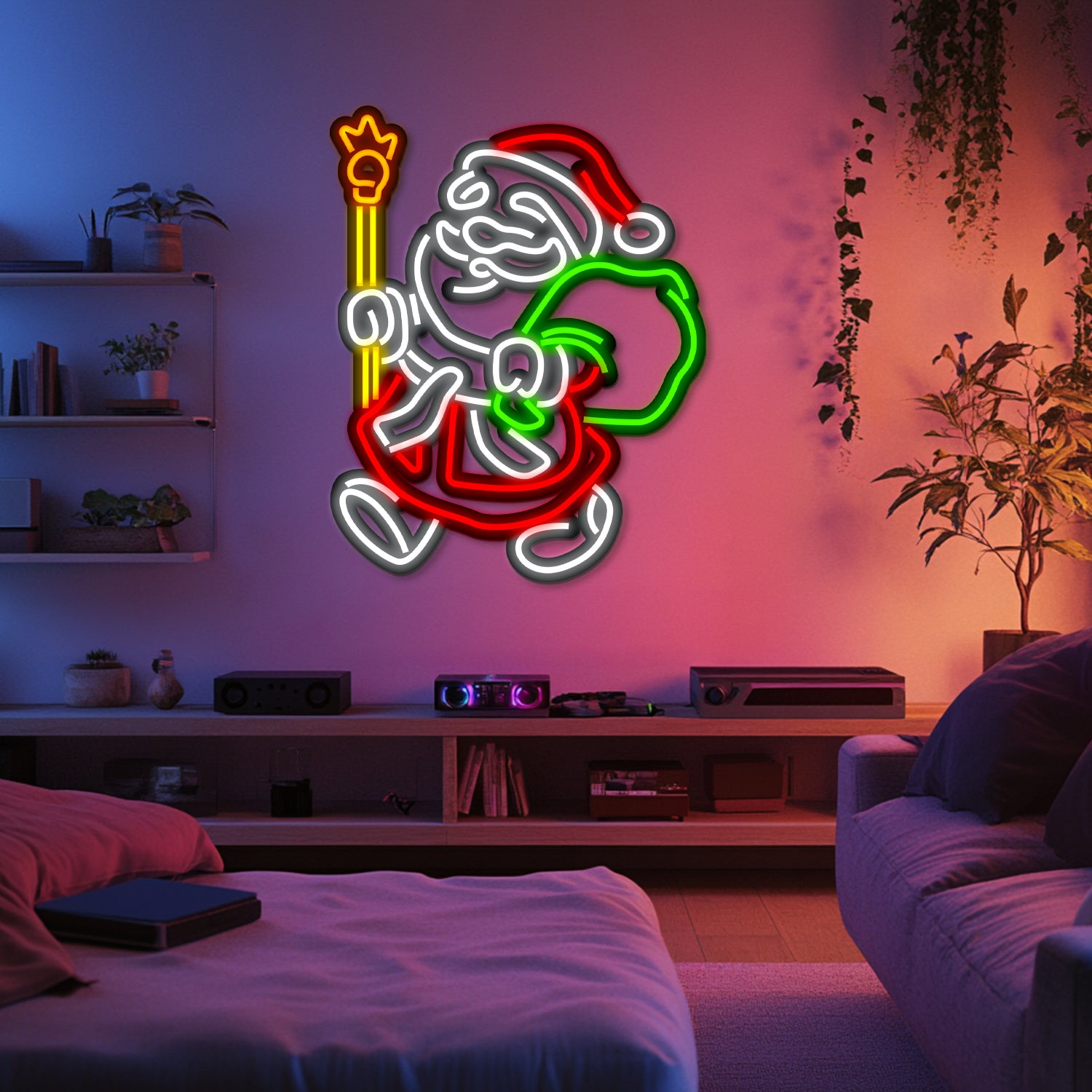 Merry Christmas Metal Neon Wall Art- LN0181