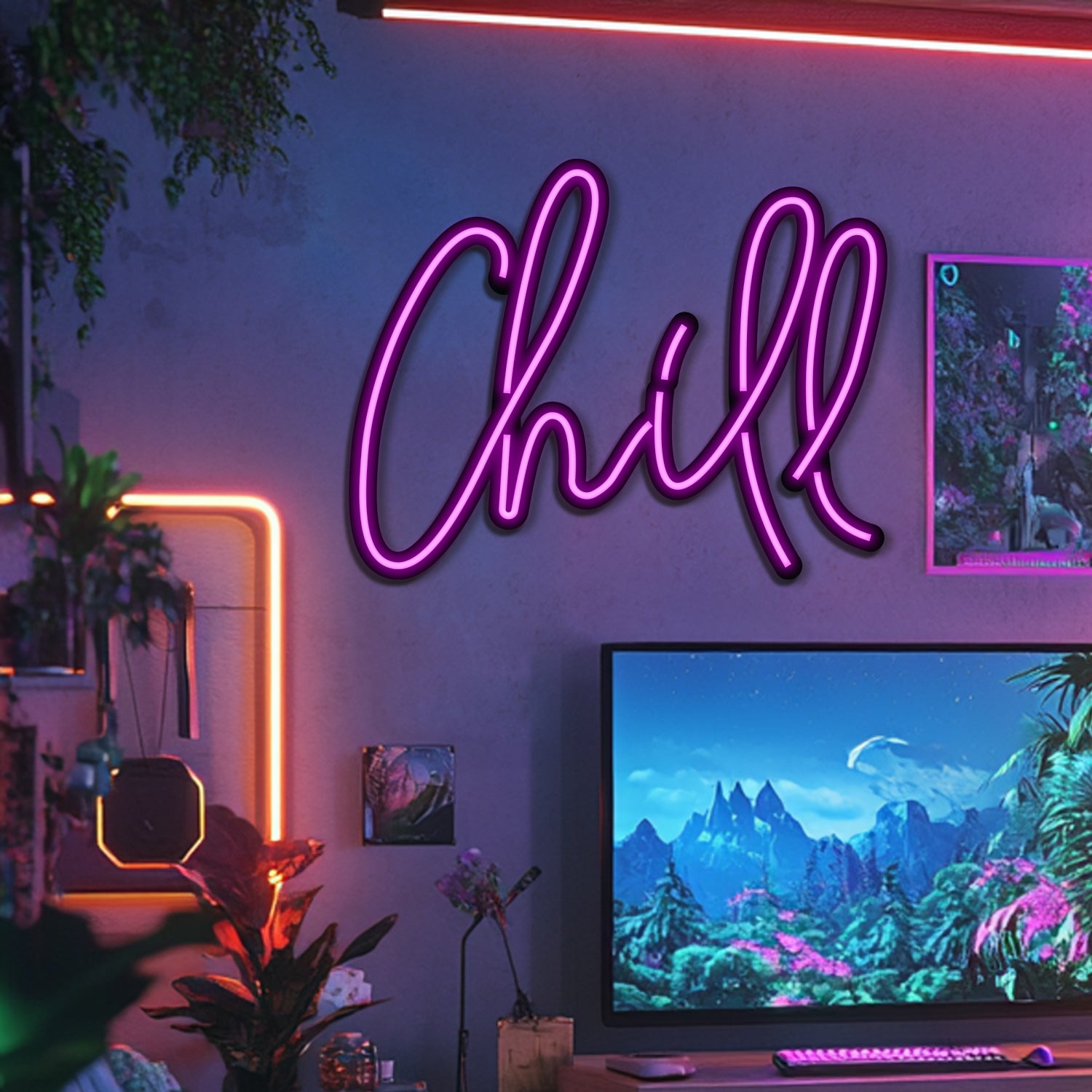 Chill Metal Neon Wall Art- LN0133