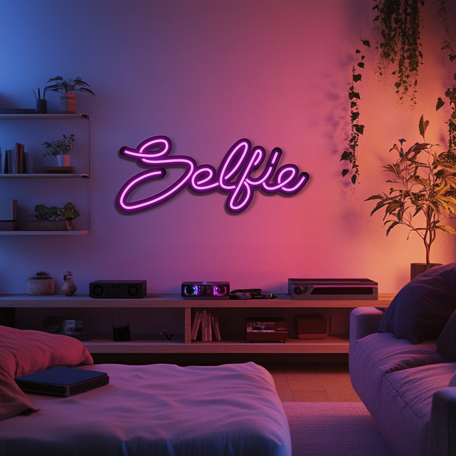 Selfie Metal Neon Wall Art- LN0239
