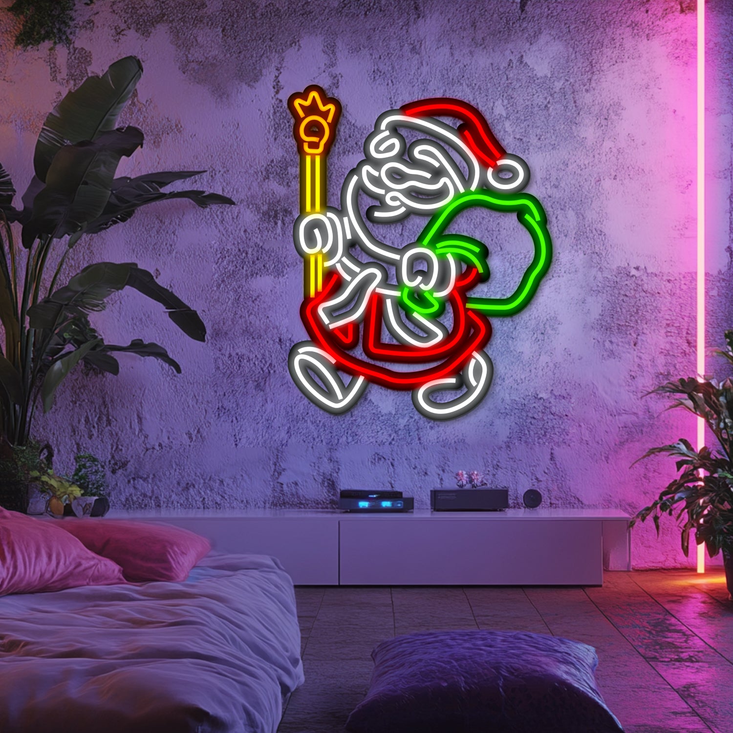 Merry Christmas Metal Neon Wall Art- LN0181