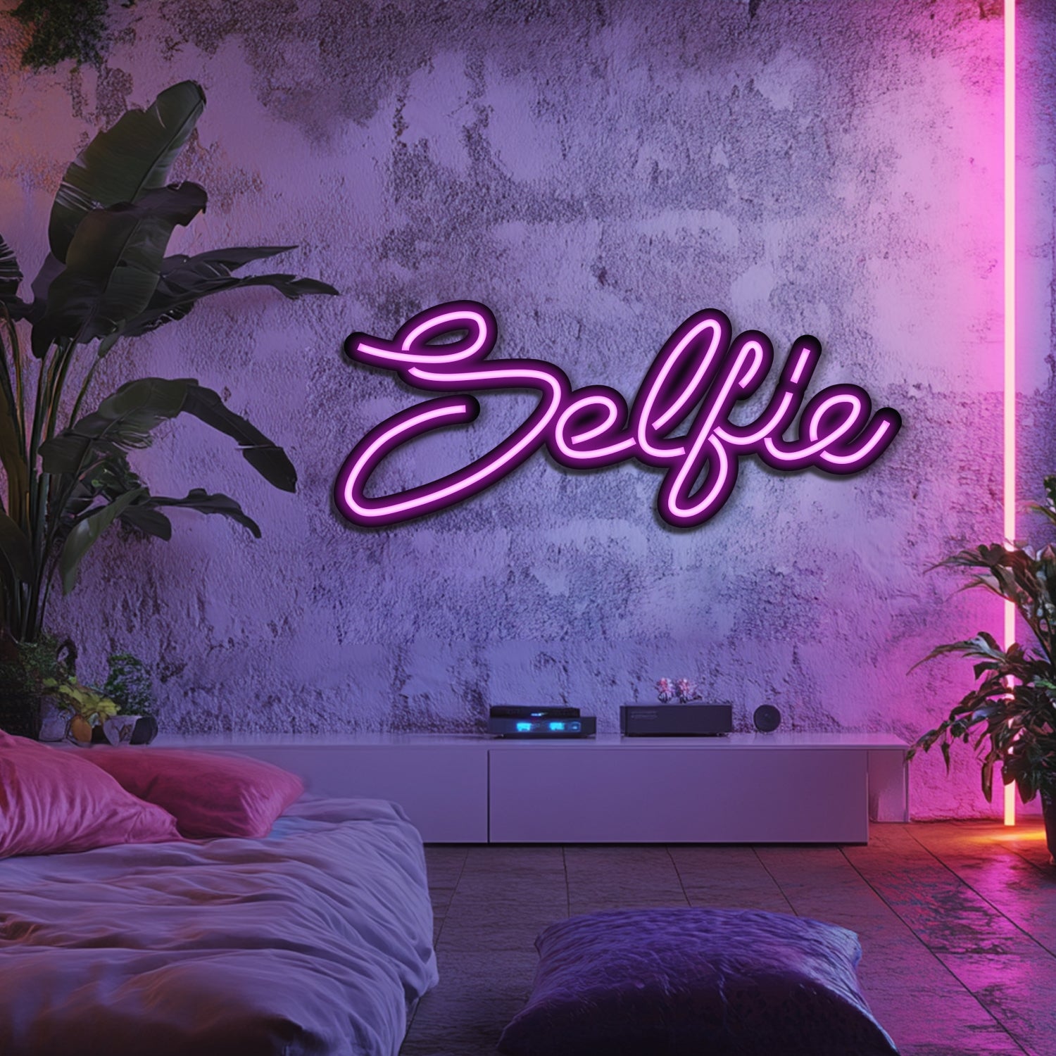 Selfie Metal Neon Wall Art- LN0239