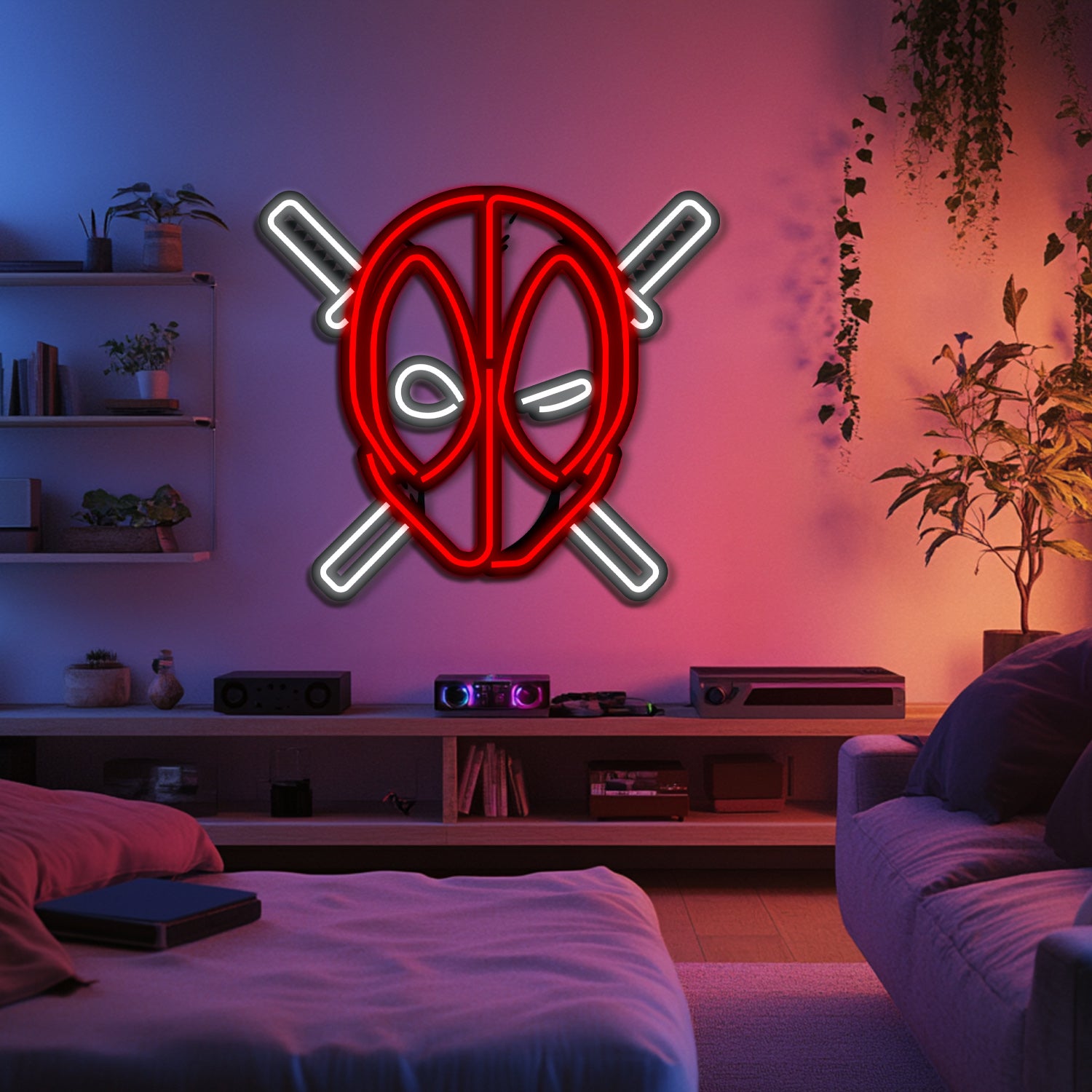 Deadpool Metal Neon Wall Art- LN0113