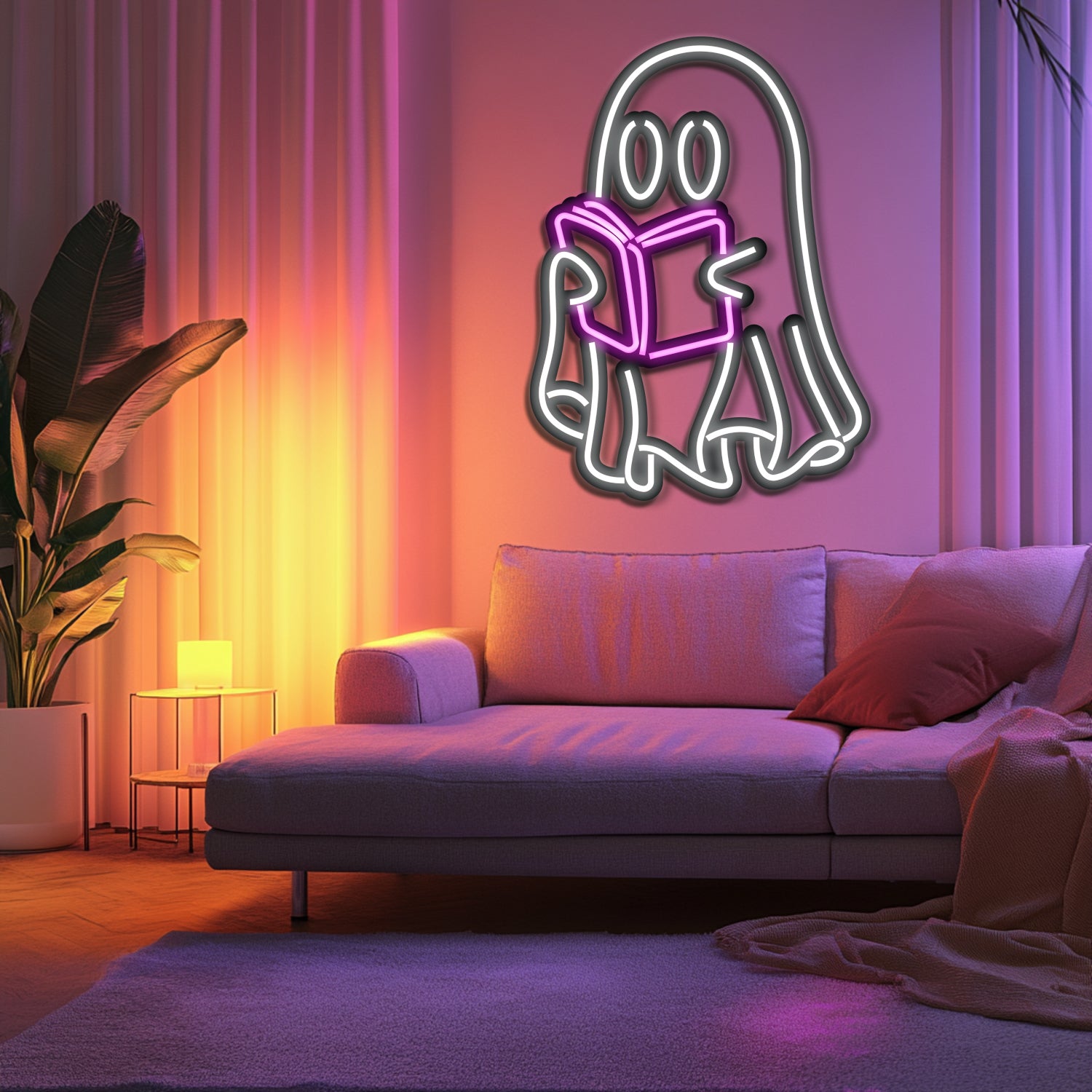 Ghost Metal Neon Wall Art- LN0192